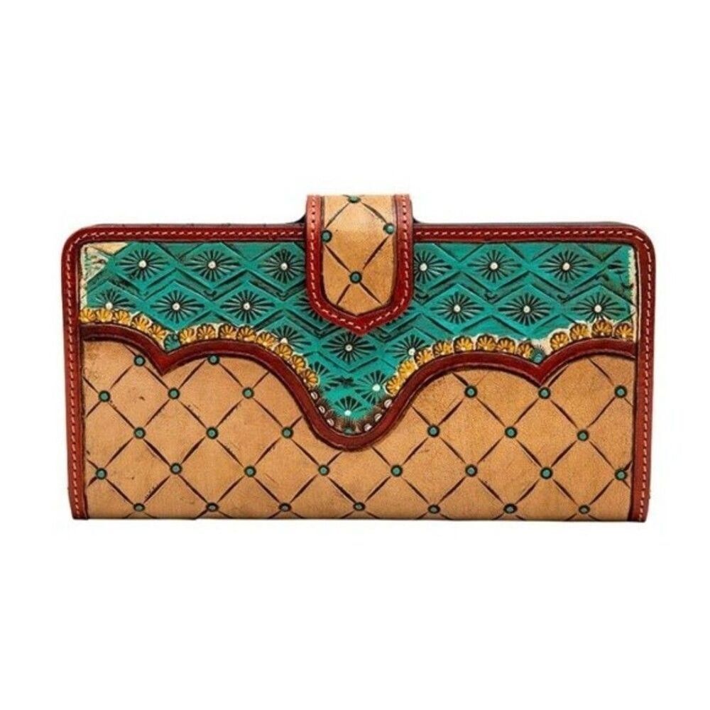 Myra Bag Handmade Garish Wallet Leather & Hairon Canvas & Cowhide Leather